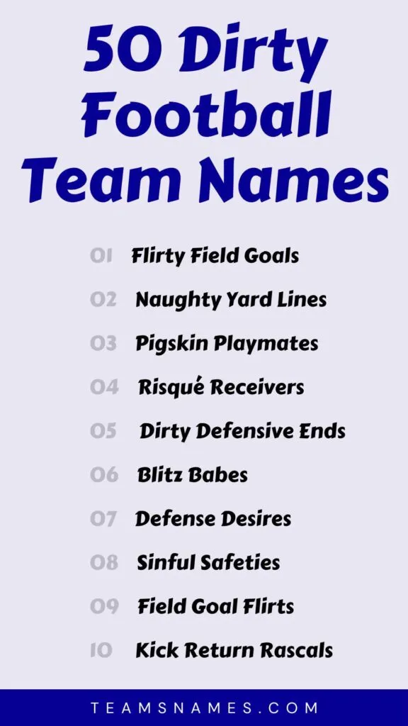 Need Inappropriate Fantasy Football Names? Check Out This List