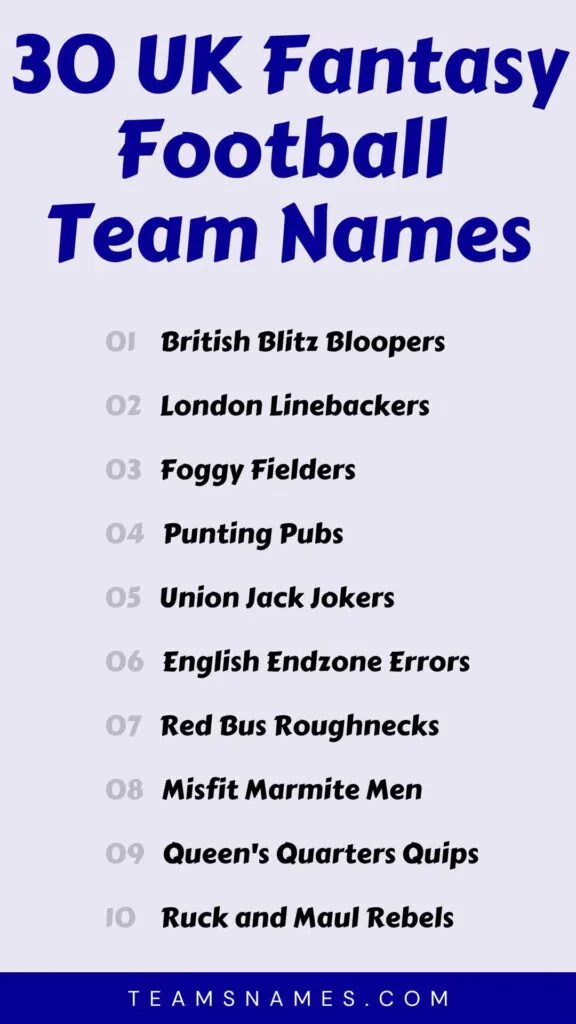 Creative and Perverted Fantasy Football Names That Will Shock Your League